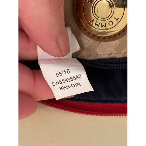 Tommy Hilfiger Womens Signature Logo Crossbody Bag Tan and Beige Brown Satchel - Picture 7 of 11